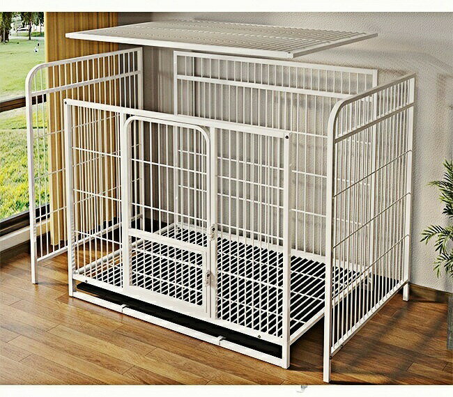 犬 ケージ スチール製 屋根付き 室内 小型犬 中型犬 超大型 ペット サークル ウッディサークル インテリア おしゃれ 犬用トイレ付属 ペットサークル ペットケージ ペット