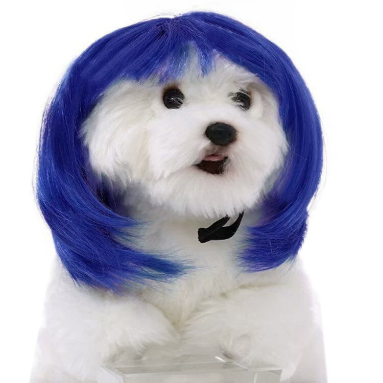 犬 ペット用ウィッグ ハロウィン かつら カツラ 金髪 ペット用ウィッグ グッズ カツラ コスプレ ウィッグ 帽子変身 キャップ 犬猫用 かぶりもの ヘアアクセサリー 面白い コスチューム 変身服 出掛け