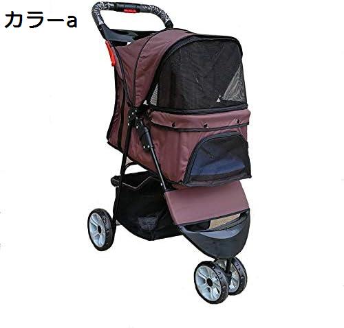 ペットカート ベビーカー バギー 犬 猫 多頭 小型犬用ペットベビーカー3輪猫犬ベビーカートロリー子犬..