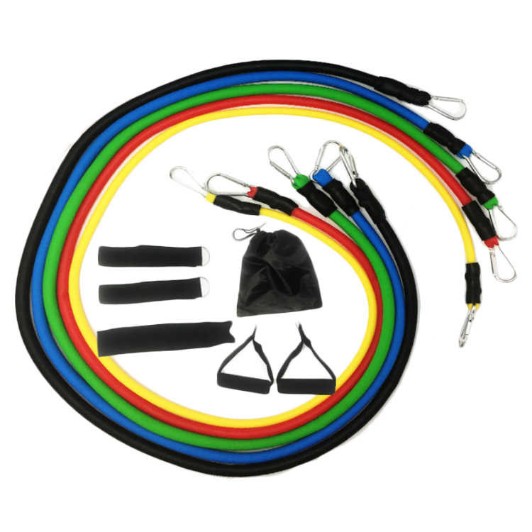強度別 トレーニングチューブ トレーニングゴム エクササイズバンド 11点セット トレーニングチューブ ..