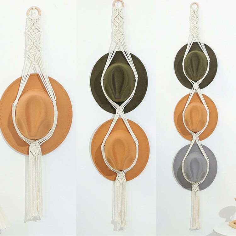 北欧 玄関収納 帽子ホルダー 吊り下げ おしゃれ 帽子ハンガー タペストリー 部屋 キャップ 壁面収納 マ..