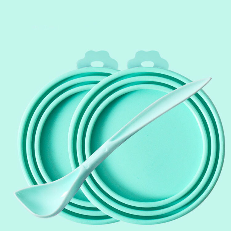 猫缶 犬缶 保存用 蓋 フタ キャップ カバー 2枚セット+スプーン ペット用 缶詰の蓋 3サイズ適合 万能 ..