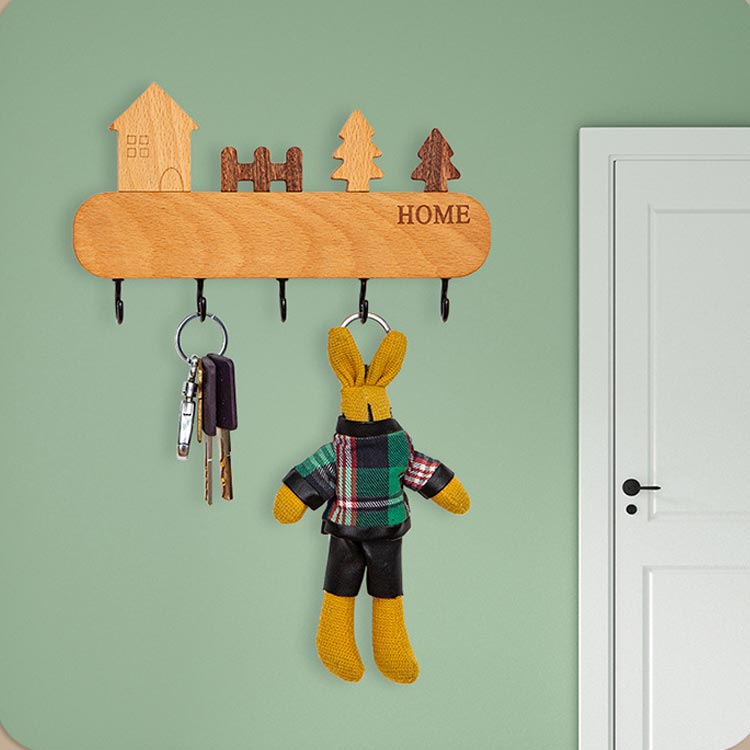 木製 北欧 ウォールフック 鍵収納 帽子掛け フック 壁掛けフック 玄関 キーフック 飾り 壁掛けフック ..