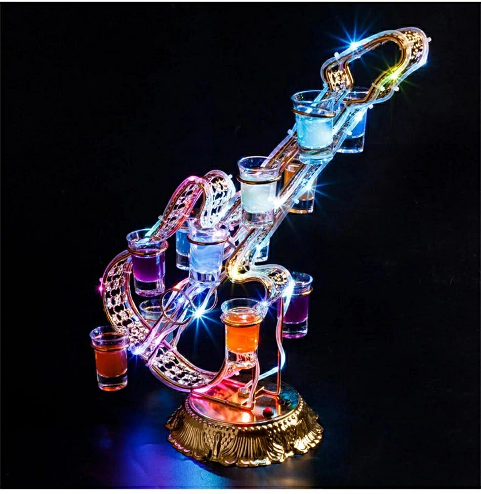 ギター型酒棚 LED酒ボトルの表示棚 バー ホテル LED酒棚の表示棚 酒器 酒棚 テキーラ酒棚 パーティ 開..