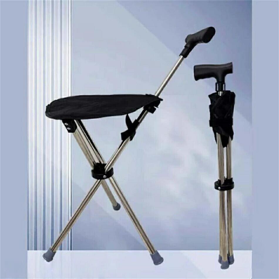 ステッキチェア 椅子になる杖 座れる杖 一本杖 折り畳み 椅子付き杖 座れる杖 一脚杖 ステッキ チェアー ワンタッチ長さ調節可能 折りたたみ イス