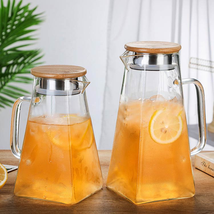 ガラスポット ティーポット 1200ml 耐熱 直火 ガラス ガラスケトル 耐熱ガラス 冷水ポット冷水筒 ピッ..