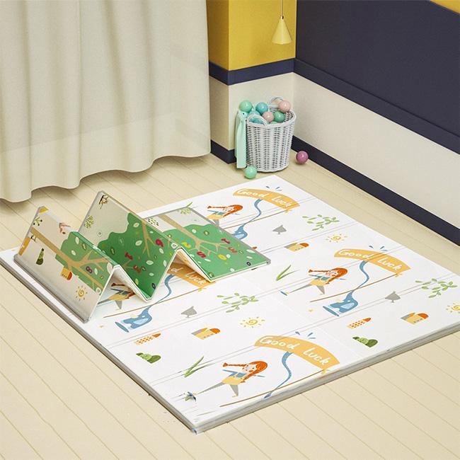 プレイマット 2cm 折りたたみ 床暖房対応 厚手 防水 ノンホルム 200*180*2cm 防音 ベビー キッズ 赤ちゃん おしゃれ ベビーマット コンパクト 人気