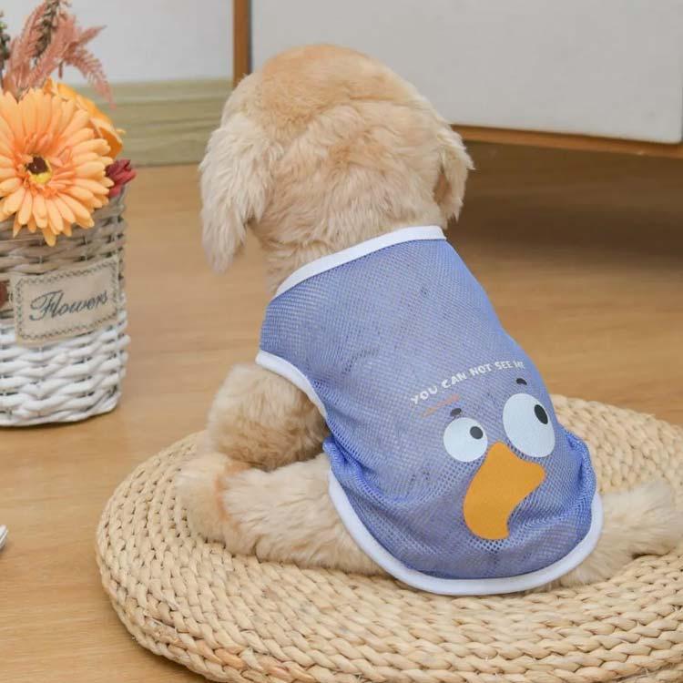犬 服 犬服 ドッグウェア いぬ 犬の服 夏服 メッシュ 涼しい クール タンクトップ シースルー ノースリーブ 抜け毛防止 部屋着 カジュアル 袖な