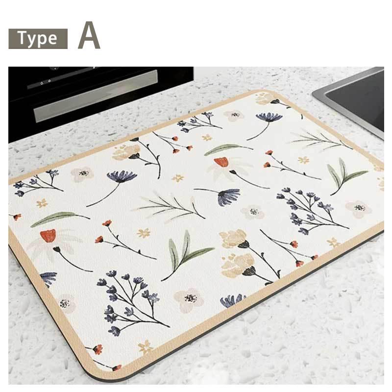 水切りマット 抗菌 速乾吸水マット 食器乾燥マット 水切りマット 珪藻土 シンクマット キッチン 食器用..