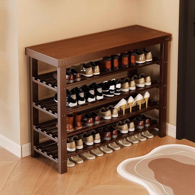 簡易靴箱家庭用木製戸口入れ子多段収納棚玄関棚下駄箱収納です