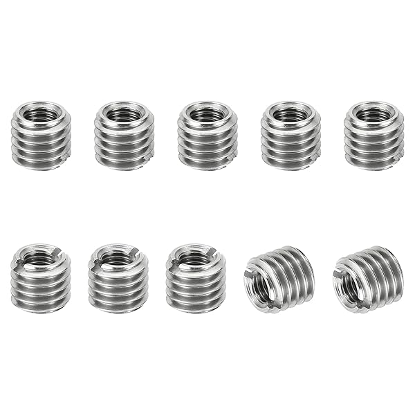 ねじアダプタ スリーブ削減ナット 10個 M8*1.25オス M5*0.8メス インサートナットネジの補修 レデューサ変換 ステンレススチール製ファスナー 7 mm