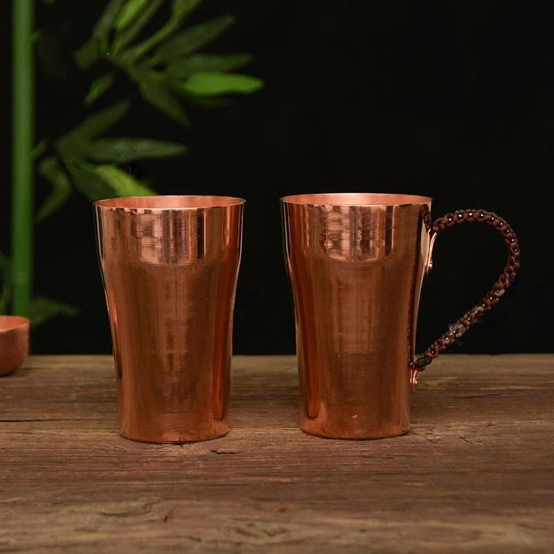 銅製マグカップ純粋な銅のマグカップ、厚い銅のティーカップ耐熱性 銅食器アクセサリー 飲料 ビール 水 アイスコーヒー 飲み物 純銅茶碗