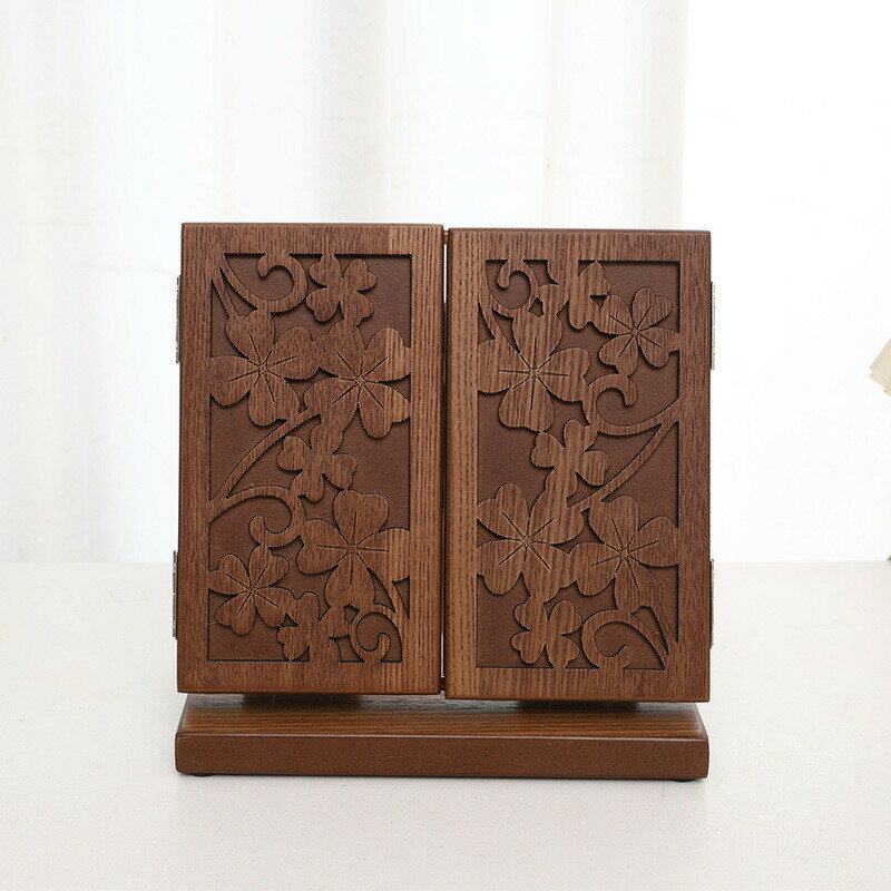 鏡 卓上 木製三面鏡 卓上ミラー 卓上鏡 扉 化粧鏡 彫刻 角度調整 折りたたみミラー 無垢 母の日 奥様 ..