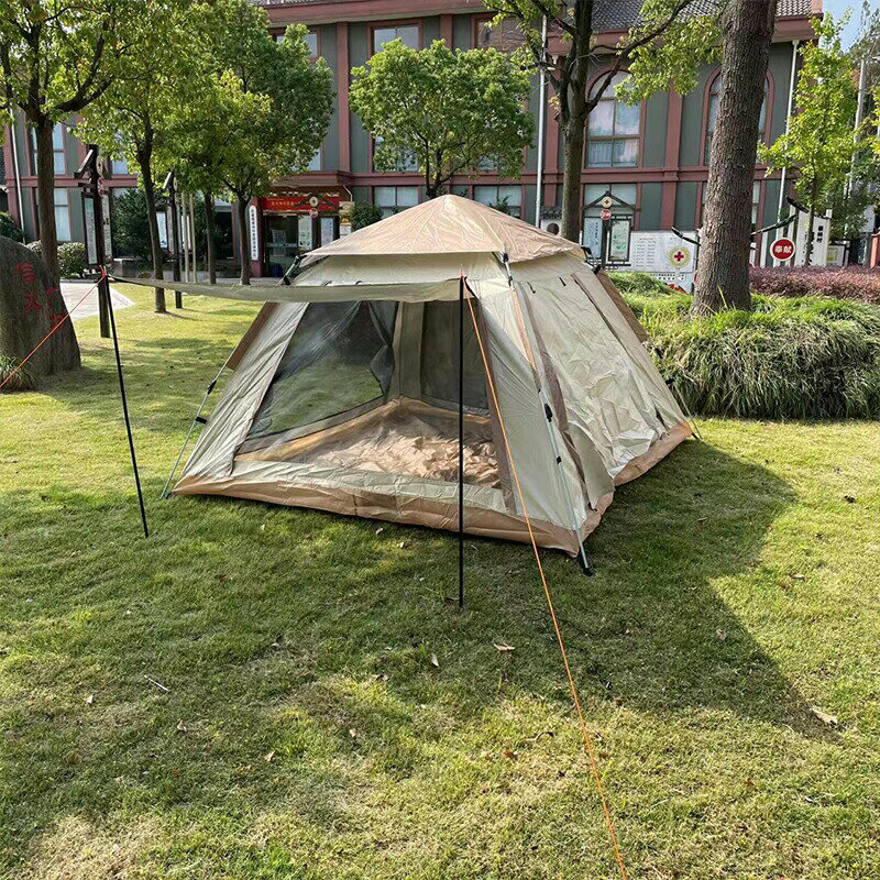 テント ワンタッチ キャンプテント 2-4人用 3WAY使用 ぼうしつパッド付き 収納バック付き 防水撥水 設..