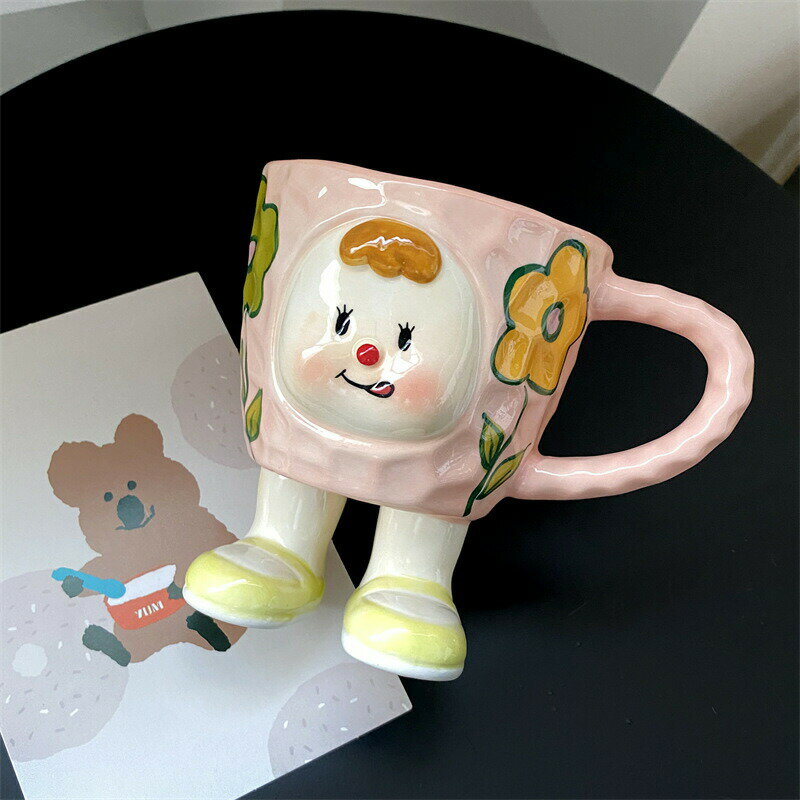 マグカップ コーヒーカップ セラミックカップ 朝食カップ 食器 ティーカップ 350ML 陶器 かわいい おも..