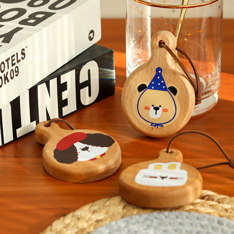 【2点セット】栓抜き 木製 冷蔵庫マグネット 動物 可愛い 掛ける キーホルダー 個性的 創意に富む オー..