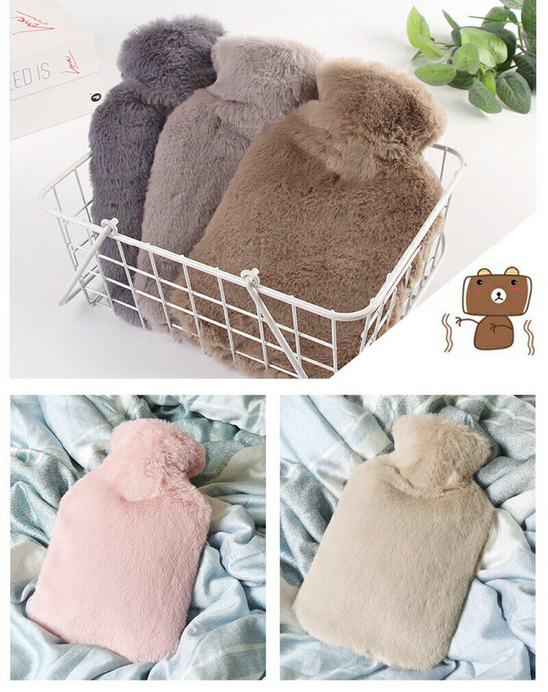 湯たんぽ ゆたんぽ かわいい エコ湯タンポ カバー付き 容量1L 2L お湯入れ 注水式 電気不要 ふわふわカバー付き 繰り返し使用可 省エネ エコ 防寒グッズ 冷え対策 柔らか ゆたんぽ 防寒グッズ 誕生日 クリスマス ギフト 贈り物 暖房器具 秋冬防寒対策 生理期最適