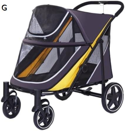 ペットバギー 中型犬用ベビーカー ペットカート ベビーカー バギー 犬 猫 多頭 折りたたみペット用ベビ..