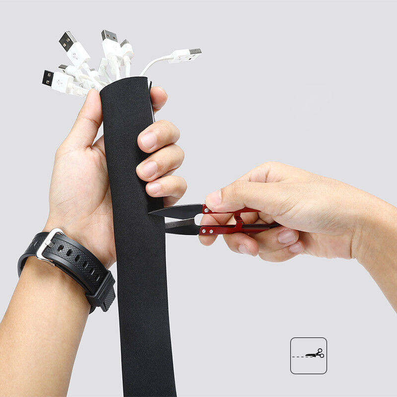 ケーブル コード 収納 カバー 配線 電源 スリーブ まとめる 約3m すっきり スッキリ 整理 ハサミで簡単..