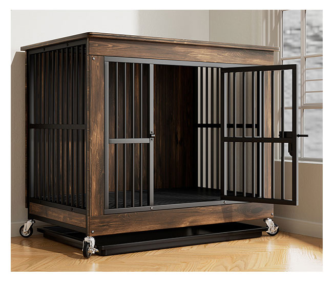 犬 ケージ 木製 屋根付き 室内 小型犬 中型犬 ペット サークル ウッディサークル インテリア おしゃれ 犬用トイレ付属 ペットサークル ペットケージ ペット 木目調