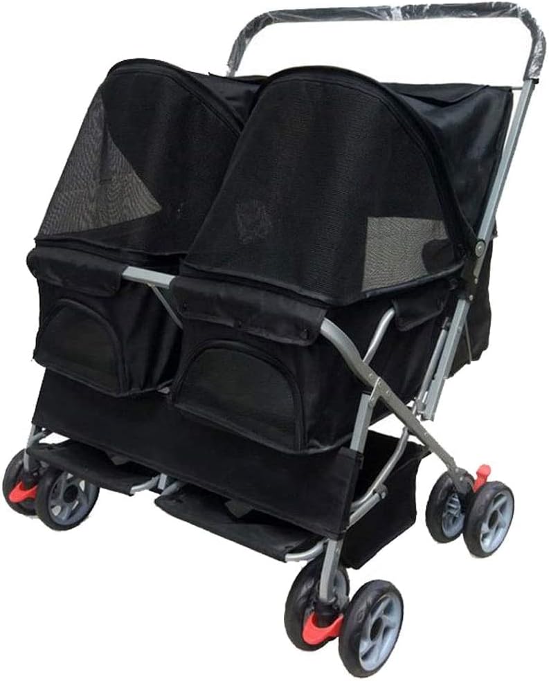 ペットカート ペット用ベビーカー 犬用ベビーカー 猫用ベビーカー　ペットトラベルベビーカーダブル折..