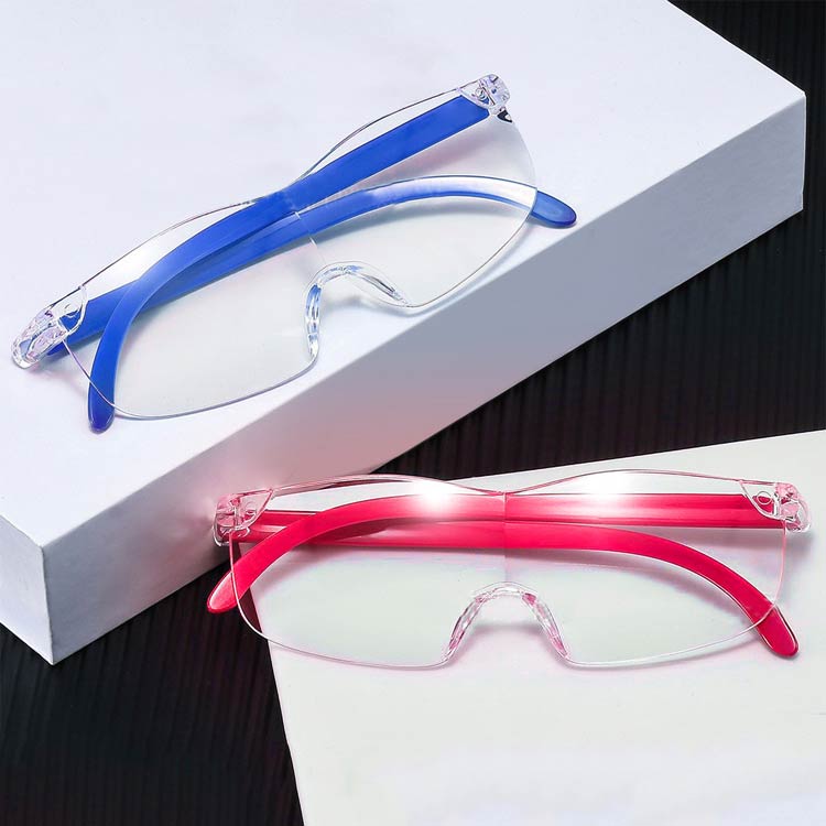 メガネ型ルーぺ 拡大鏡 送料無料 シニアグラス ブルーライトカット ルーペ 新聞 約5倍 拡大ルーペ 父の..