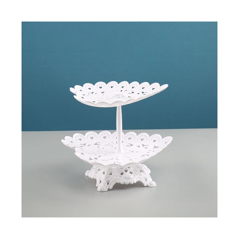ケーキスタンド 白い丸皿 2段3段デザートスタンド ケーキスタンド アフタヌーンティースタンド 誕生日 ..
