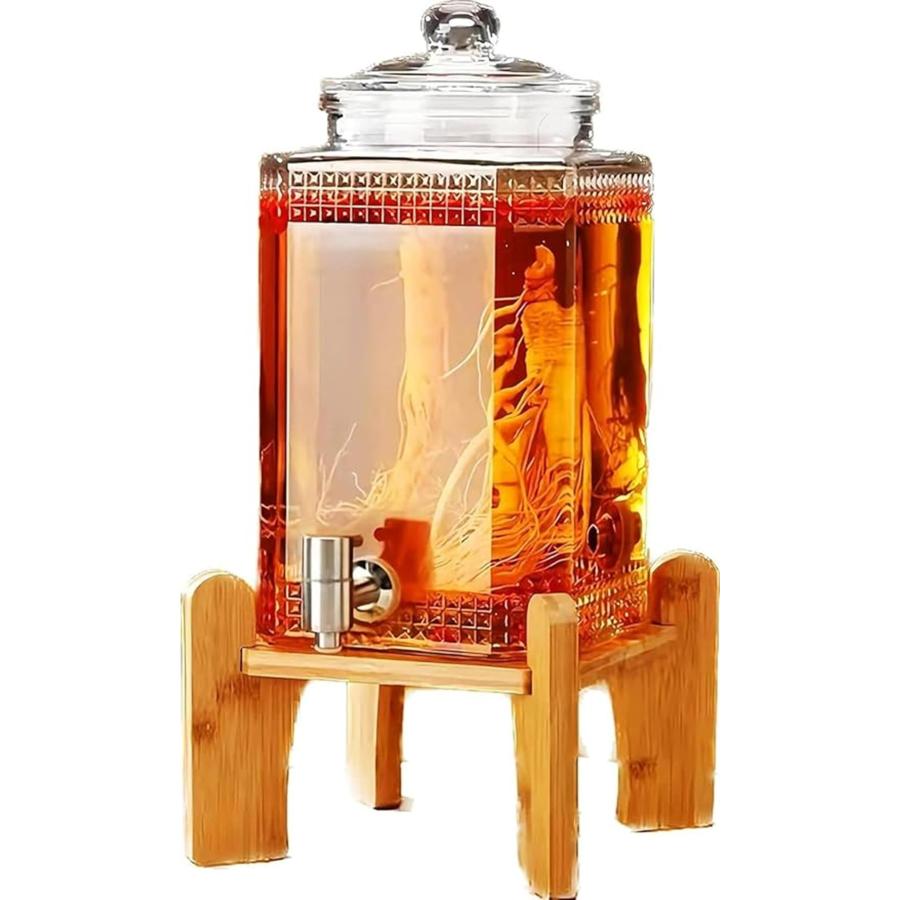 ドリンクサーバー ガラス調理器具 飲食店おしゃれドリンクタンク蛇口付きドリンクサーバードリンクサーバー ガラスドリンクサーバー 蛇口付きドリンクタンク貯蔵