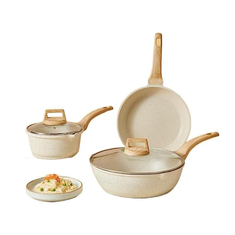 石鍋セットフルセットの家庭用テフロン加工パンフライパンパン組み合わせストーブ電気ユニバーサル