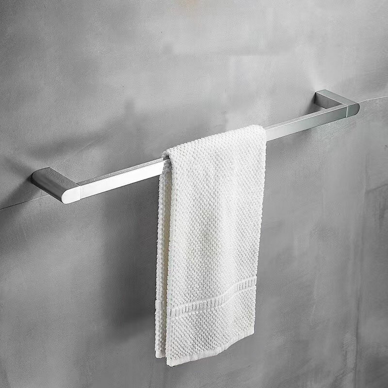 タオルバー タオルハンガー 浴室タオルラック タオル掛け 壁掛け式 洗面所 キッチン 壁に取り付けられたシングルバスタオルバー、ステンレス鋼タオルのレール、