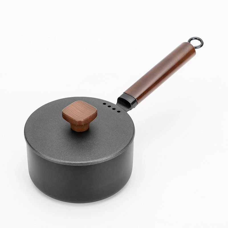 ミニ鉄鍋 片手鍋 雪平鍋 片手鍋 ih ミルクパン【ih対応/琺瑯/片手鍋/蓋付き/キッチン用品/離乳食/調理器具/】 茹でる 沸かす 煮る 万能鍋