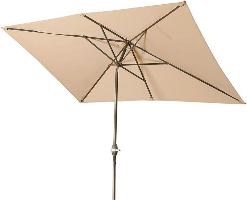 ガーデンパラソル 大型 直径2M*3M 長方形 風に強 日よけ 角度調整 傾き ハンドル開閉 サンシェード 庭 ..