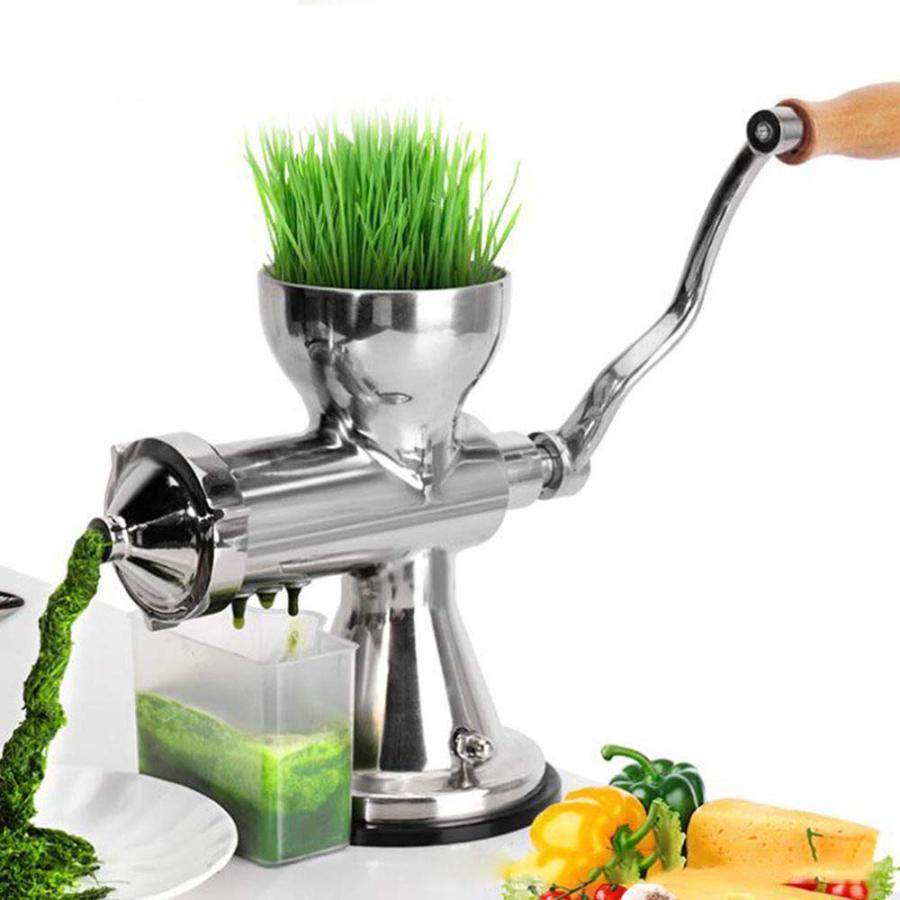 ハンドジューサー 果汁しぼり機 圧搾機 手動式 低速 304ステンレス鋼材質 果物/小麦草/セロリ/ジンジャ..