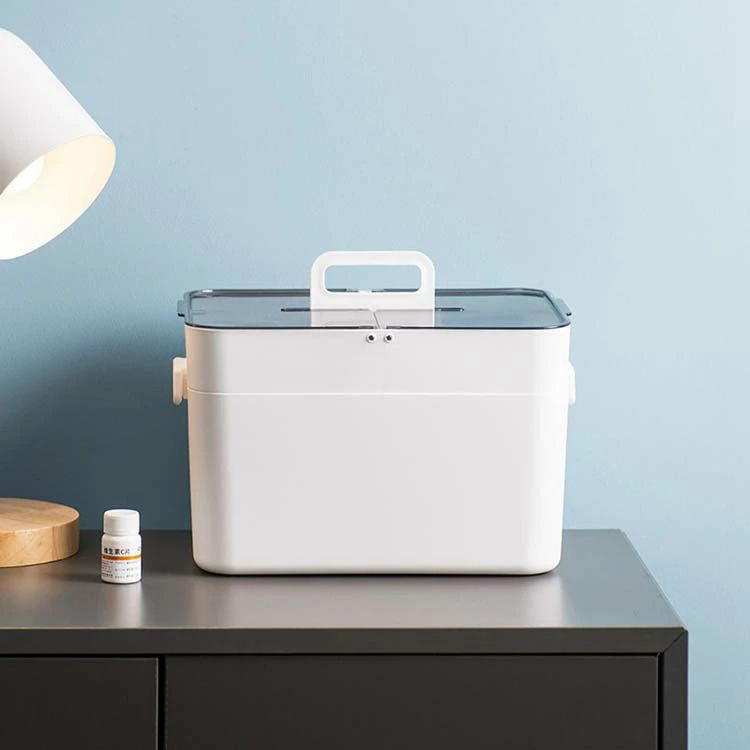 救急箱 薬箱 大容量 おしゃれ ファミリー 薬 収納 ボックス 北欧風 シンプル クスリ箱 薬ケース 小物入れ インテリア 道具箱 家庭用 薬入れ 緊急 防災 応急手当 応急処置