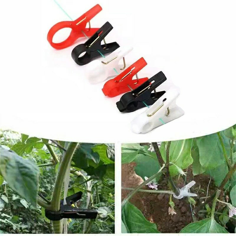 誘引クリップ【 100個 】キュウリ ナス 園芸クリップ ガーデニング 誘引 結束 家庭菜園 誘引 資材 ガーデン 用品 農作業 道具 園芸用品 農業用品 農業用資材 農業資材 便利 グッズ
