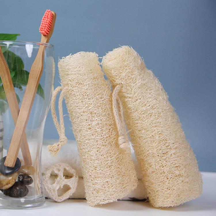 天然ヘチマ ひも付 マッサージ お風呂 シャワー ボディタオル へちまたわし 天然ヘチマ バススポンジ ..