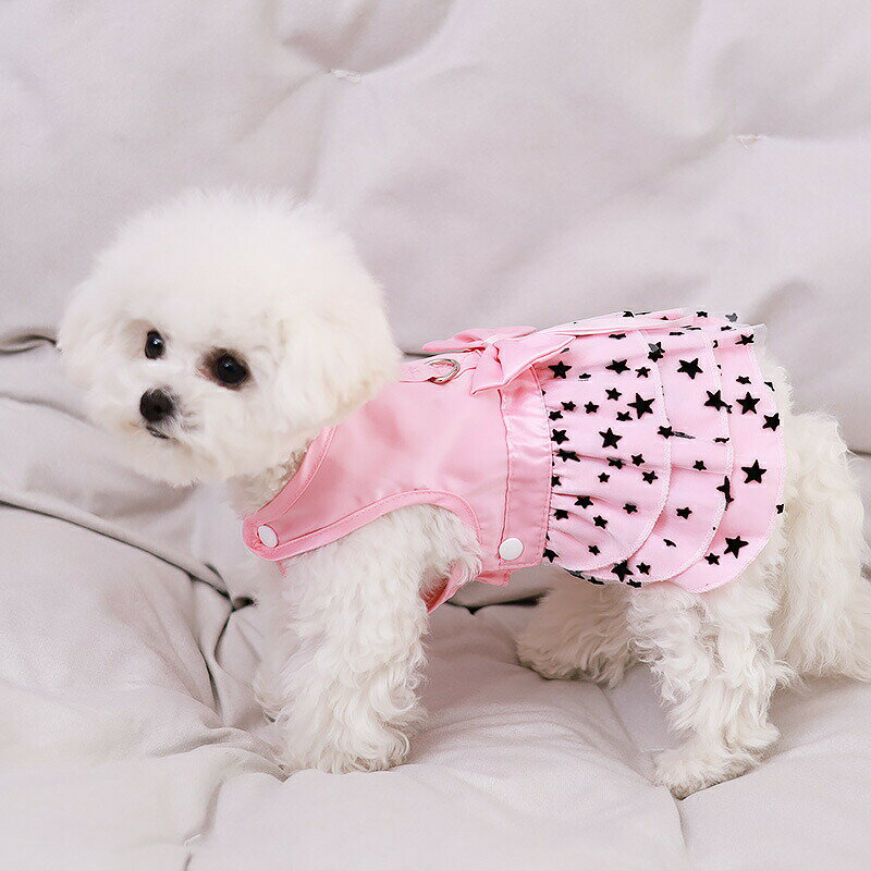 ペット服 春夏 プリンセス風 犬用スカート 猫用 子犬 小型犬 ビション テディ 夏用 薄手 軽量 ピンク ..