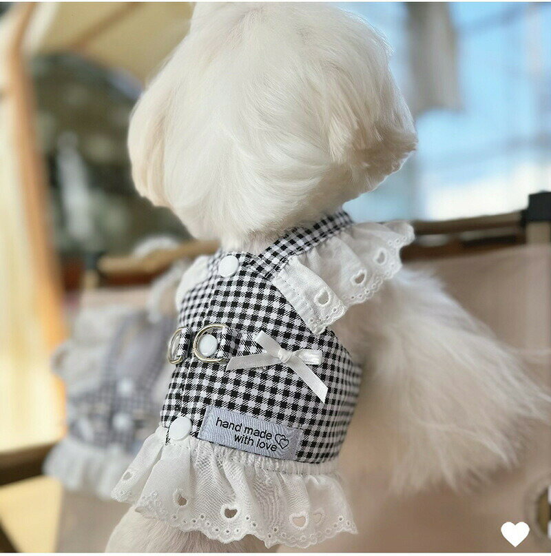 犬服 ドレス 春 夏 ペットドレス プリンセススカート 背中開き Dカン付き ドッグウェア ベスト 可愛い ..