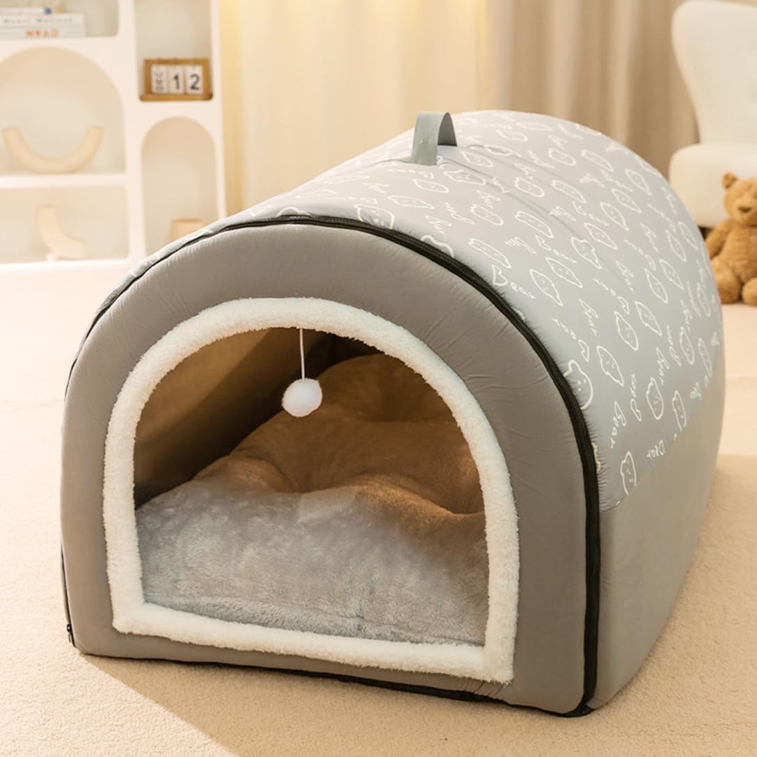 ペットベッド ドーム型 洗える 犬猫用 ハウス クッション 滑り止め 防寒保温 室内用 秋冬 小中大犬 休憩所