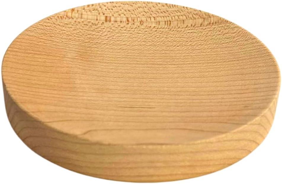 アクセサリートレイ 天然木 ジュエリー収納 木製トレイ 鍵置き ピアス置き メープル 10×10×1.5cm