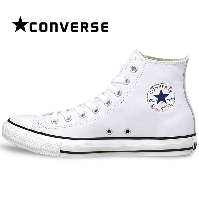 コンバース レザースニーカー メンズ 送料無料 コンバース CONVERSE レザー オールスター ハイ スニーカー メンズ レディース シューズ ハイカット 定番 靴 白 ホワイト 男性 女性 LEATHER ALL STAR HI WHITE