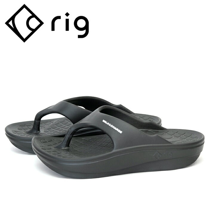 SALE リグ rig リカバリーサンダル フリップフロップ2.0 RG0012 FlipFlop 2.0 メンズ レディース 疲労回復 厚底 ビーチサンダル ブラック BLACK