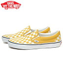 送料無料 バンズ クラシックスリッポン メンズ レディース スニーカー ローカット スケートシューズ イエロー 黄 VANS CLASSIC SLIPON COLOR THEORY CHECKERBOARD GOLDEN GLOW 靴 くつ クツ VN000BVZLSV