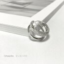 【10日20時より6時間限定20%OFFクーポン発行中】〔chouette シュエット〕 シルバー 華奢 パヴェ 2連 大人可愛い 幅広 シンプル 重ね付...