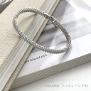 【スーパーSALE!全商品ポイント10倍!】〔chouchou シュシュ バングル〕バングル シルバー カジュアル シンプル ストーン ボール レディース アクセサリー