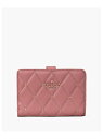【SALE/64%OFF】キャリー スムース キルテッド スタッズ ミディアム コンパクト バイフォールド ウォレット kate spade new york ...