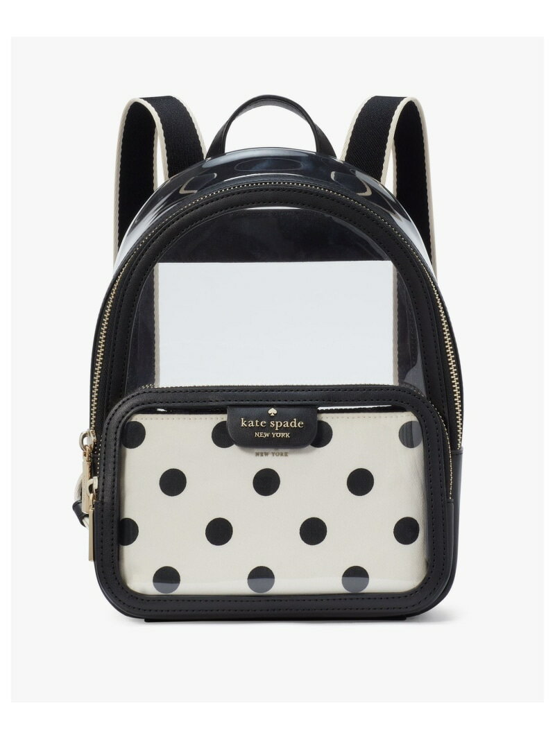 【SALE／65%OFF】クレア シースルー レイニング ドット プリント ミディアム バックパック kate spade new york ケイトスペードニューヨーク バッグ リュック・バックパック ブラック【RBA_E】【送料無料】[Rakuten Fashion]