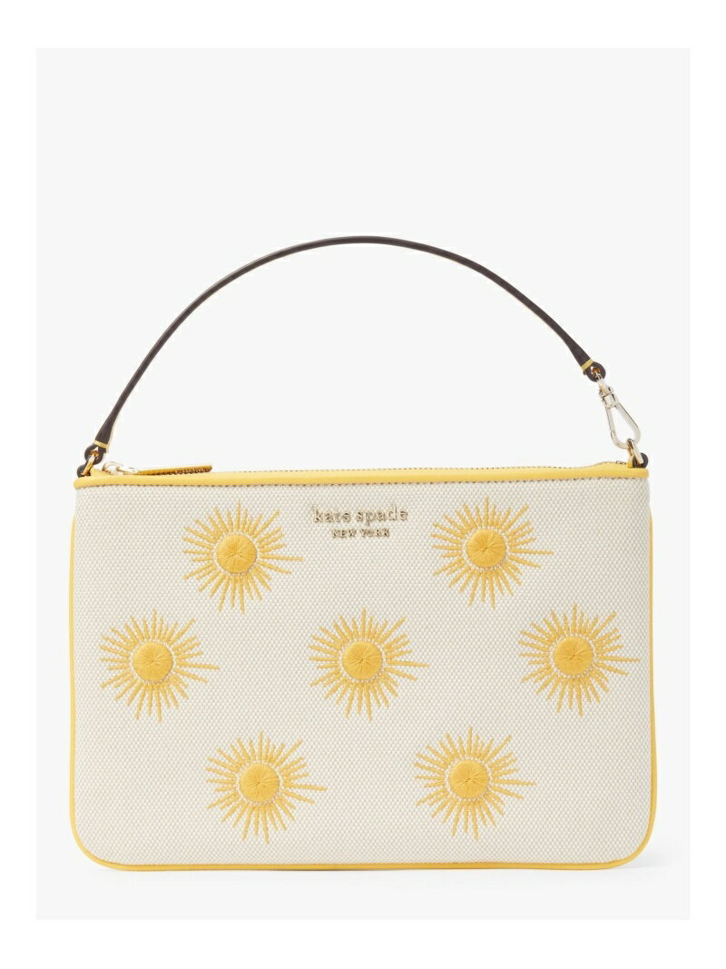 ケイトスペード ポーチ（レディース） 【SALE／70%OFF】サンキス サン エンブロイダード キャンバス サン ポーチ リスレット kate spade new york ケイトスペードニューヨーク 財布・ポーチ・ケース ポーチ【RBA_E】【送料無料】[Rakuten Fashion]