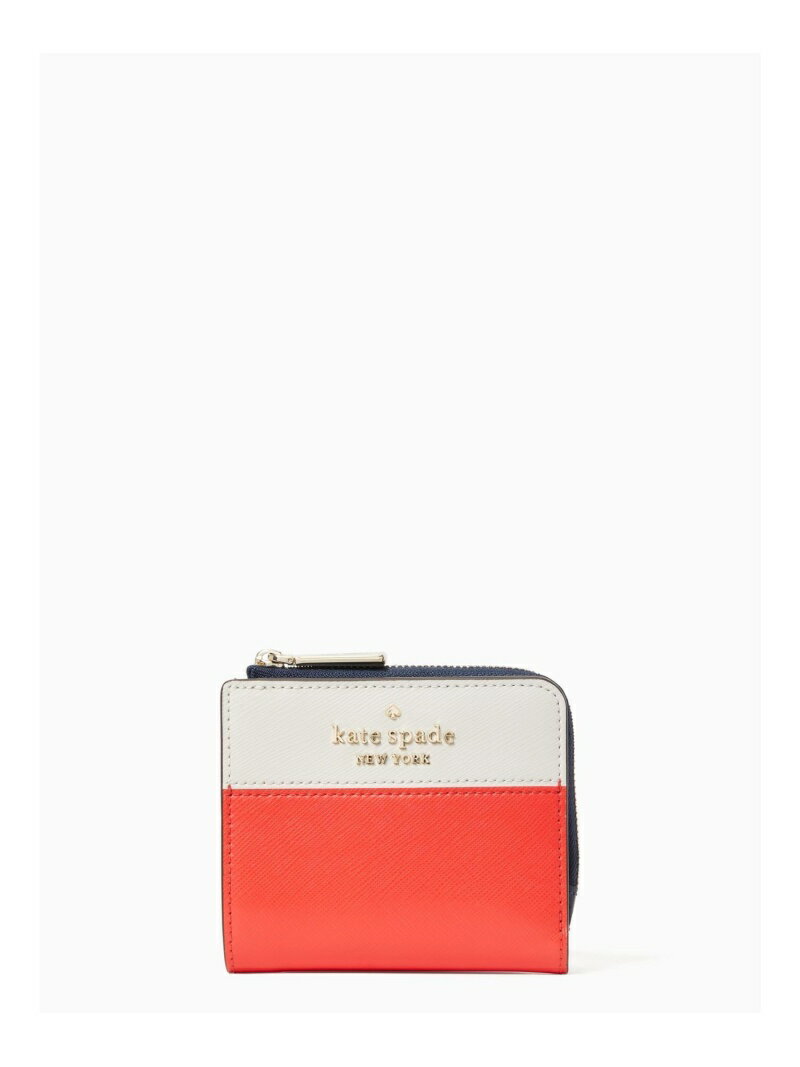 【SALE／60%OFF】ステイシー カラーブロック スモール L-ジップ バイフォールド ウォレット kate spade new york ケイトスペードニューヨーク 財布/小物 財布 レッド【RBA_E】【送料無料】[Rakuten Fashion]のサムネイル