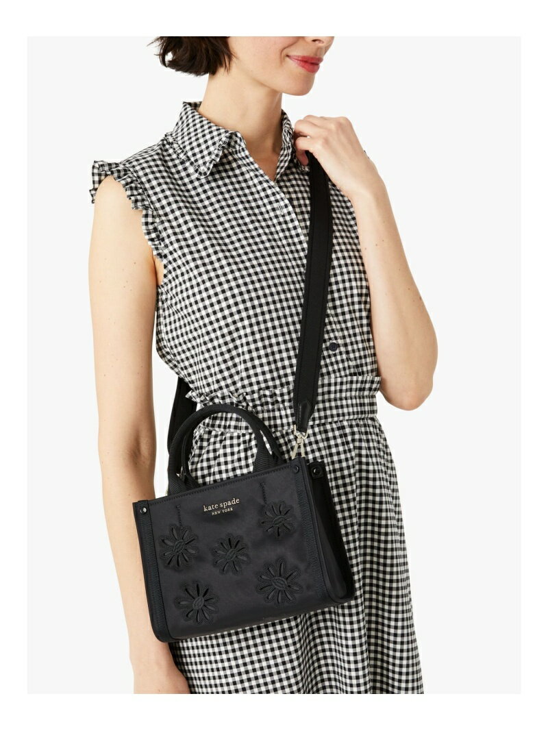 【SALE／50%OFF】サム ア リトル ベター エンブロイダード ナイロン ミニ トート kate spade new york ケイトスペードニューヨーク バッグ トートバッグ ブラック【RBA_E】【送料無料】[Rakuten Fashion]のサムネイル